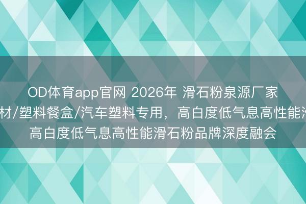 OD体育app官网 2026年 滑石粉泉源厂家最新保举：涂料/鞋材/塑料餐盒/汽车塑料专用，高白度低气息高性能滑石粉品牌深度融会